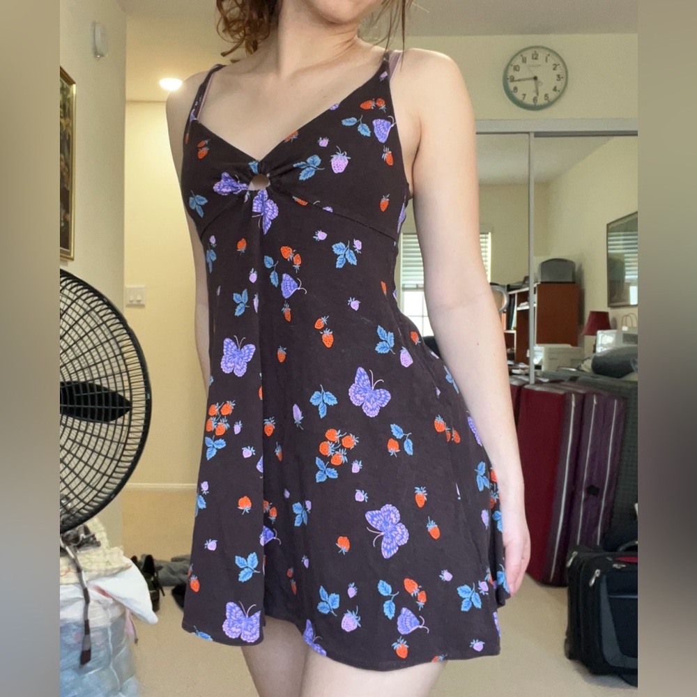 UO butterfly strawberry minidress